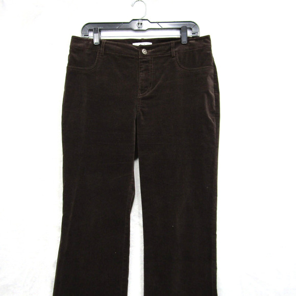 Cabi Pants Size 8 Women's Brown Velvet Velour Trouser Bootcut - Picture 2 of 10
